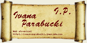 Ivana Parabucki vizit kartica